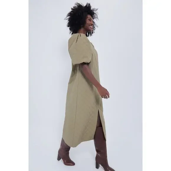 HYACINTH HOUSE Olive Quilted Fowler Midi Dress Size XXL NWT - Picture 4 of 8